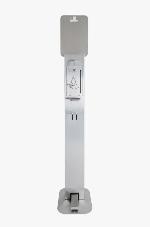 Dispenserzuil Flamingo 2L met voetpedaal  inclusief A4-houder (162cm)