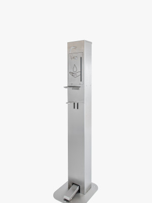 Dispenserzuil Flamingo 2L met met voetpedaal  (125cm)