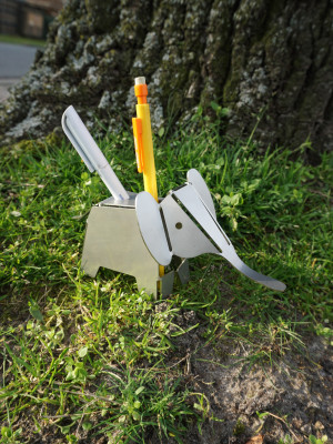Olifantje Ollie pennenhouder RVS  CD-085