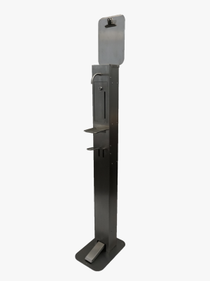 Dispenserzuil Flamingo Slim 1L met voetpedaal inclusief A5 -houder (153cm) 
