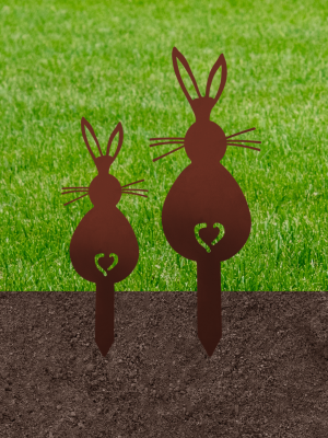 Haasjes Hop CorTenstaal ( Roest)  CD-089  2x