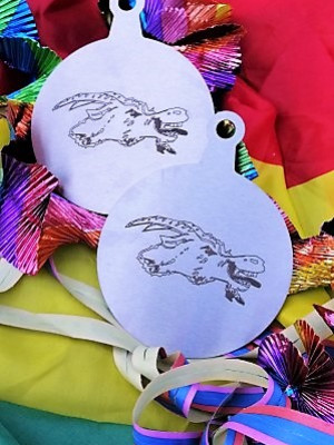 Ornament Geit Tienray RVS set van 2