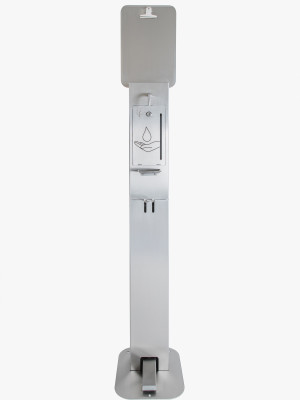 Dispenserzuil Flamingo 2L met voetpedaal  inclusief A4-houder (162cm)