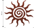 Zon Sunny CorTenstaal ( Roest) CD-096