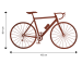 Wielrenfiets Eddy CD-103 Cortenstaal ( Roest)